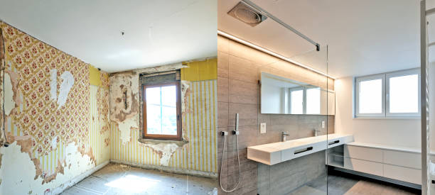 renovated bathroom before and after